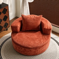 Canapé de détente individuel en velours côtelé compressé sous vide, avec éponge 3D haute densité, fauteuil de salon amovible et lavable pour la maison, l'hôtel, personnalisable