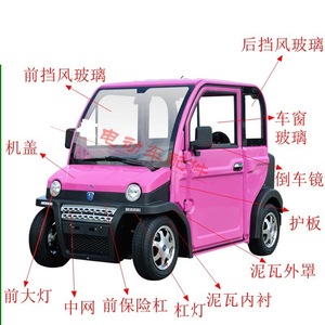 ฝาครอบกระจกกุญแจควบคุมรถยนต์ไฟฟ้าขนาดเล็ก Leding Youmi 4 ล้อ สำหรับ iCML 24v48v60v72v อะไหล่ทดแทนเหล็ก - Product Image 5