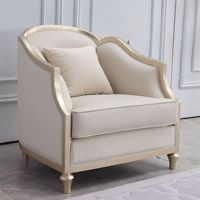 Ensemble de canapés en cuir de luxe léger 3+2+1 places, canapé incurvé avec garniture dorée en bois, meubles de salon de style européen pour villa et appartement