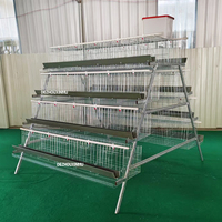Cage à poules pondeuses galvanisée en forme de A, 4 niveaux, capacité 128/160, cage à poulets en batterie, poulailler en acier pour le marché africain