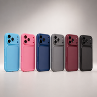 Coque de téléphone souple en TPU avec grande fenêtre pour iPhone 15 Pro, 16 Plus, 17 Pro Max – Protection intégrale à 360°