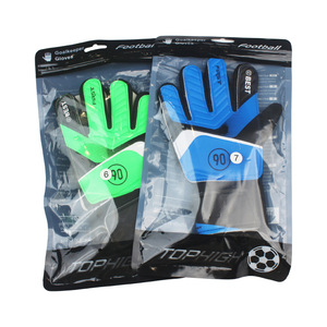 Children Football Goalkeeper Gloves Latex Blue Wrist Protection For Kids - Product Image 2