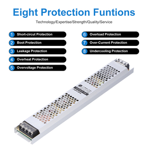 ESANN AC 190-240V แหล่งจ่ายไฟแบบสวิตชิ่งบางเฉียบพิเศษ 12/24V สำหรับไฟแถบ LED กำลังไฟ 60W 100W 150W 200W 300W 400W หม้อแปลงไฟฟ้า - Product Image 3