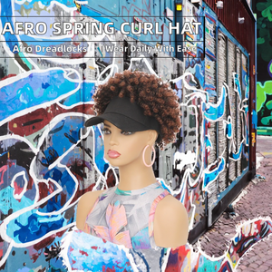 Chapeau en <span class=keywords><strong>cheveux</strong></span> synthétiques <span class=keywords><strong>afro</strong></span> bouclés à haute température pour femmes, taille moyenne, avec boucles printanières - Product Image 2