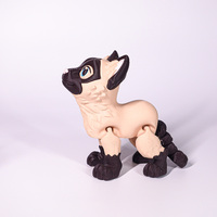 Service d'impression 3D à la demande, figurine de chat caméléon articulée personnalisée, articulations flexibles, PLA PETG, vente en gros, OEM