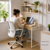 Bureau à domicile avec étagère, table d'écriture et rangement
