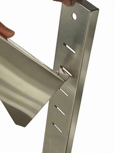 VICTORY KITCHEN - Estante de Pared de Acero Inoxidable 304 de Alta Calidad, 0.8 mm, 2 Niveles, Capacidad de 100 kg, para Laboratorio/Hotel, Gran Oferta - Product Image 4