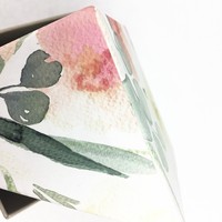 Boîte en papier personnalisée, fleurs colorées imprimées, matériaux recyclés, boîte cadeau rigide pour bougies et parfums