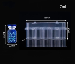 Boîtes d'emballage en plastique transparent personnalisées pour flacons de vaccin de 3 ml, 5 ml, 7 ml, petites boîtes de rangement pour flacons de peptides en gros - Product Image 3