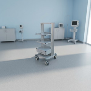 Chariot d'endoscopie de niveau intermédiaire CLEBER ETA1020, usage hospitalier, garantie 1 an, fabriqué en Turquie, assistance technique en ligne - Product Image 3