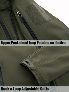 "Diseño personalizado de las mujeres impermeable transpirable a prueba de viento suave Shell CHAQUETAS-Thin Stand Collar" - Product Image 5