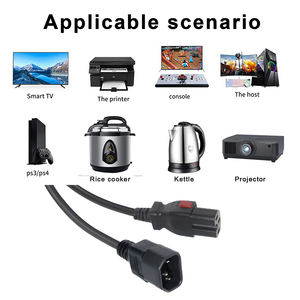 PDU <b>Power</b> <b>Cord</b> C14 to C15 With Locking Buckle UPS Server <b>Power</b> <b>Cord</b> 1m 1.8m Black - Product Image 2