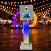 Miroir magique portable de réalité augmentée avec cadre LED de 15,6 pouces pour mariage, machine à selfie, photomaton