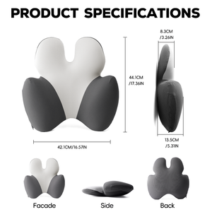 Cuscino Lombare <span class=keywords><strong>Ortopedico</strong></span> Portatile in Memory Foam per Sollievo dal Dolore, Cuscino Ergonomico di Supporto per la Schiena per Sedia da Ufficio - Product Image 2