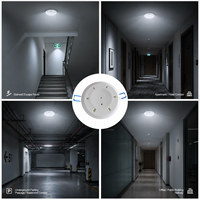 Plafonnier LED encastré IP20 avec batterie Li-Ion, lumière blanche froide, lampe de sécurité incendie