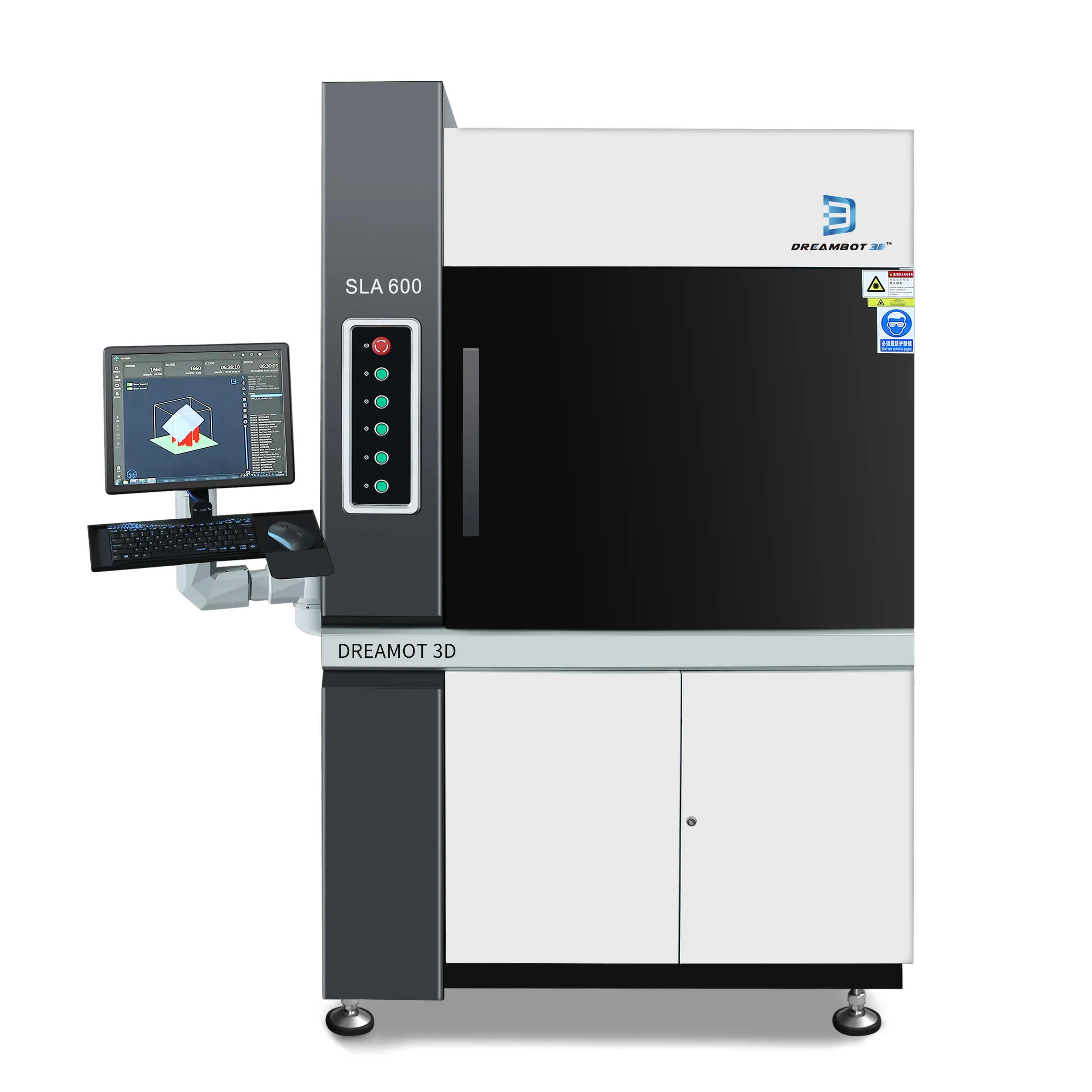 Grande macchina industriale della stampante di SLA 3D della macchina da stampa 3D della resina di dimensione industriale 600*600*400mm per la prototipazione rapida 3D