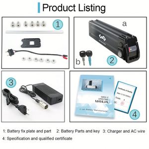Batterie au lithium OEM 36V 250W pour vélo électrique, chariot de golf, chargeur 20A 2A, design poisson argenté, 13Ah/17.5Ah, étanche - Product Image 4