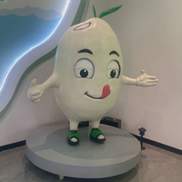 Modèle de figurine animatronique personnalisée en forme de riz pour le musée des sciences et technologies agricoles, robot de personnage alimentaire conçu
