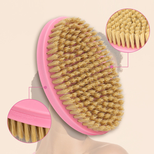 Offre Spéciale OEM Nylon Poils Massage Cheveux Peigne <span class=keywords><strong>Rose</strong></span> Femme Imitation Bois Pain Brosse - Product Image 3