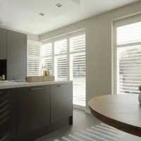 Volets persiennes horizontaux modernes en alliage d'aluminium pour appartements, avec fonction de remontée et de descente automatiques, vente en gros