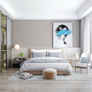 Revêtement mural en tissu jacquard de soie torsadée teinte en fil à haute densité, effet brillant, pour hôtels de luxe et maisons de style chinois moderne # 108 - Product Image 3