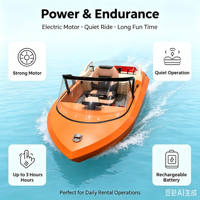 Bateau kart à propulsion jet pour deux passagers, coque en alliage aluminium-magnésium, vitesse max. 50 km/h, sport nautique viral, personnalisation OEM