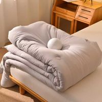 Couette de lit en fibres mélangées, garnissage en coton, soie et plumes, super douce, épaisse, chaude, toutes saisons, pour dortoir