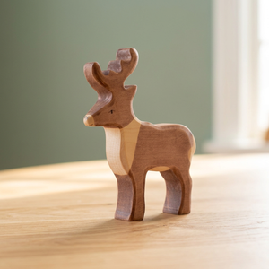 Figurine de cerf sculptée en bambou personnalisée, ornement en bois en forme d'animal, jouet éducatif réutilisable, cadeau de vacances, décoration - Product Image 2
