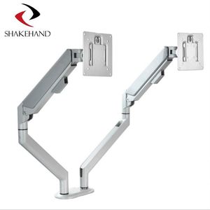Support de bureau réglable pour deux écrans de 13 à 32 pouces avec pince – Produit en stock - Product Image 4