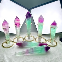 Vente en gros de tours de cristal artisanales en fluorite pastèque naturelle de haute qualité pour la décoration et les cadeaux