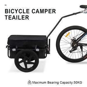 Remolque de Bicicleta <span class=keywords><strong>con</strong></span> Marco Metálico para Transporte, Fácil Instalación, Cubeta de Plástico de 70L/45L, Quad <span class=keywords><strong>con</strong></span> Remolque para Granja - Product Image 2