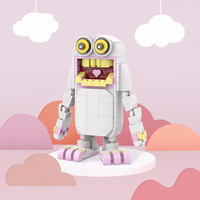 CAYI Moc, monstruo de ladrillo, tamaño pequeño, figura coleccionable, bloques de construcción, juegos de bloques de construcción, juguetes educativos de bloques Nano DIY para niños