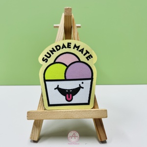 Patch tissé de bande dessinée de poisson appâté de haute qualité toile polyester haute durabilité pour sac vêtements à capuche avec numéro de modèle OEM - Product Image 3