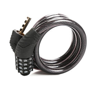 Оптовая продажа, высокопрочный замок для велосипеда, сверхмощный Противоугонный стальной кабель, Велосипедные замки с четырехзначным комбинированным прочным паролем - Product Image 1