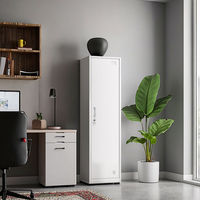 Casier en acier autoportant pour étudiants - Armoire métallique contemporaine pour rangement de chambre d'appartement