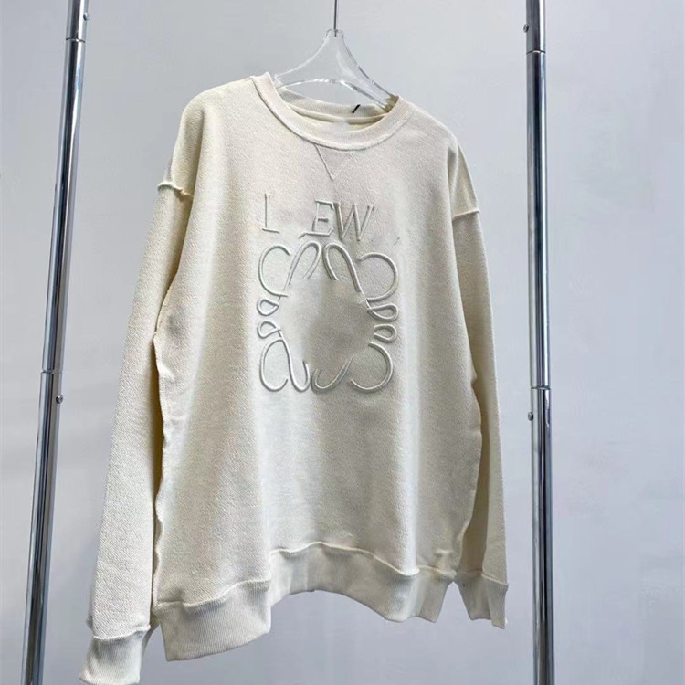 21 autumn new logo embroidery reverse wearing sweater men's and women's same round neck Pullover