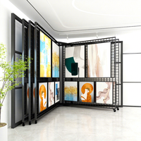 Support d'affichage mural pour tableaux, pliable, moderne, à angle droit, avec rotation de page, pour œuvres d'art personnalisées sur toile