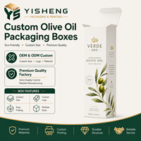 Boîte en carton blanc imprimée sur mesure de qualité supérieure pour l'emballage de bouteilles d'huile d'olive, destinée aux détaillants d'aliments gastronomiques
