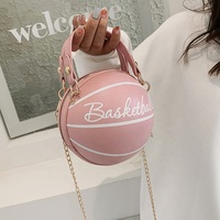 Sac à main et sacoche à bandoulière pour enfants Ballon rond de basket-ball de football de forme unique pour femmes