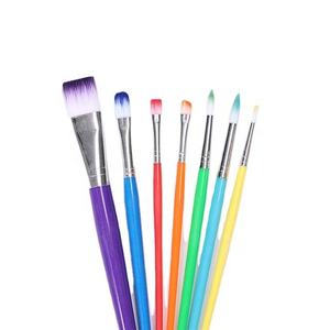 Ensemble de pinceaux de couleurs arc-en-ciel pour enfants, 6 pièces, pinceaux synthétiques colorés pour enfants - Product Image 3