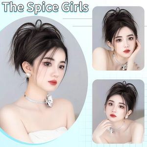 Pinza para el pelo con moño despeinado, peluca de cola de caballo esponjosa de corona alta para mujer, aspecto natural, fácil de usar - Product Image 4