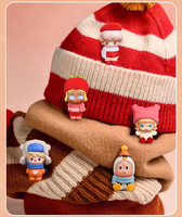 Labubu Original de Navidad POP MART POP BEAN Serie Fluffy Cozy, Bolsa Sorpresa (1 Unidad por Paquete), Caja Sorpresa, Mini Figuras de Vinilo
