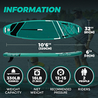 Ensemble de planches à pagaie gonflables personnalisées en PVC de qualité supérieure, logo personnalisé, haute résistance, poids léger, accessoires de planche de surf pour les eaux océaniques