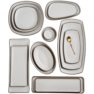 Stoviglie in Melamina Black Rock e Black Rock Grigio Cocco - Piatti in Melamina Beige Cocco per <span class=keywords><strong>Horeca</strong></span> - Product Image 3