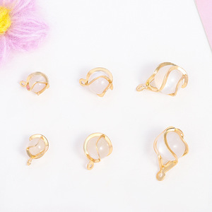 Colgante trenzado con cuentas de ojo de gato chapado en cobre y oro, accesorio de joyería DIY para pendientes, collar, manualidades, forma redonda de 8mm - Product Image 2