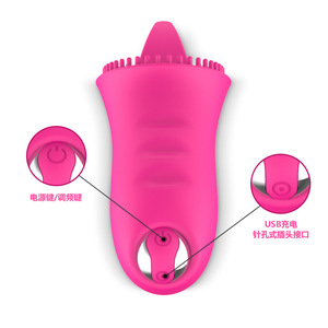 Clitoriano lambendo vibrador feminino com língua chupando & mamilo estimulação sem fio controle remoto aplicação do corpo - Product Image 5