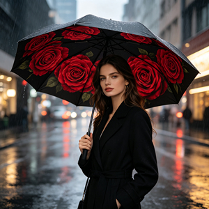Parapluie de golf durable de 62 pouces à tige droite avec revêtement argenté, tissu anti-UV et imperméable, idéal pour les voyages d'affaires et les activités de plein air - Product Image 5