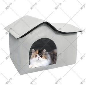 Casa de hielo para mascotas, para refrescar a los gatos, rectangular, gris, tamaño pequeño, para uso en exteriores - Product Image 3