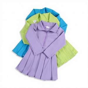 फैशन शैली योग फाइबर बेबी कपड़े और आकार किशोर लड़कियों स्पोर्ट्सटी लोगो बच्चों फिटनेस जिम गोल्फ ड्रेस चला रहा है - Product Image 1