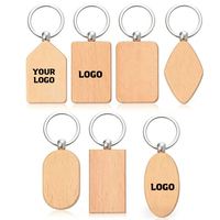 YS69 Vente en gros de porte-clés en bois vierge en forme de planche de surf, personnalisable avec logo et gravure, accessoires simples